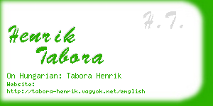 henrik tabora business card